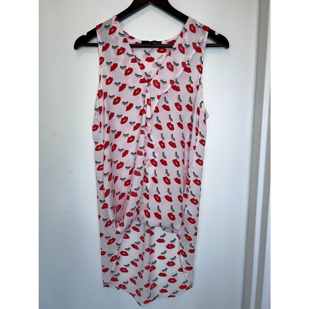Ro & De Lip Hi-Lo Wrap Blouse Size XS